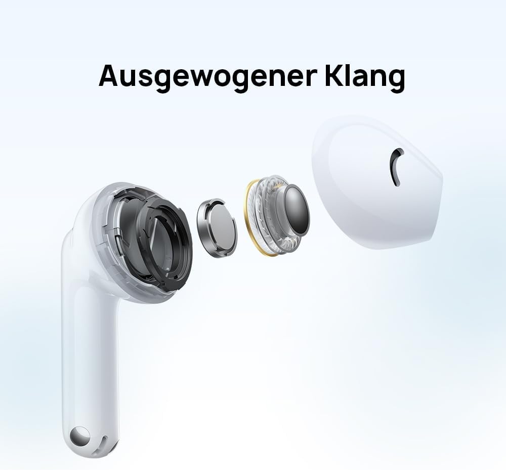 HUAWEI FreeBuds SE 2 Kabellos Kopfhörer, Bis zu 40 Stunden Akkulaufzeit, Leicht und komfortabel, Ausgewogener Klang, Wasserdichtigkeit, keramisch weiß
