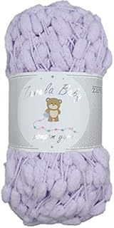 Zarela Baby Pom Pom Yarn Wool (25 White-Cream-Pink-Rose)