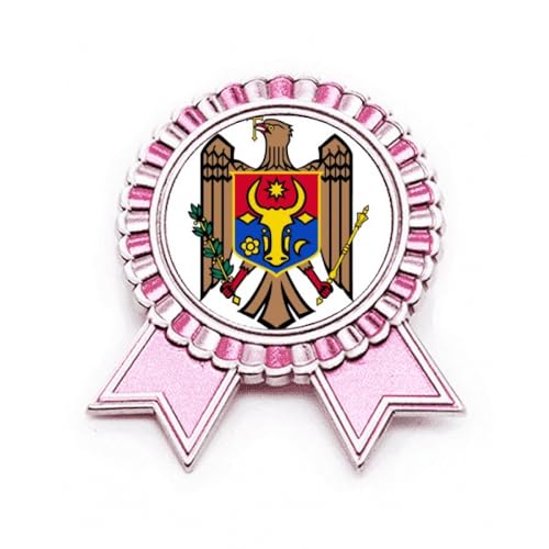 Broche Moldavie UE Rose M Métal broche de veste fixation stable