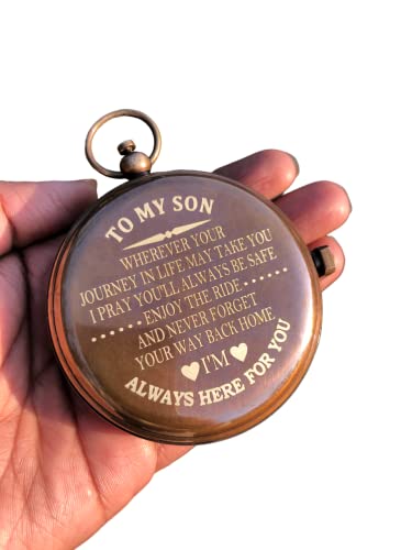 Brújula de bolsillo personalizada de latón portátil miniatura 6
