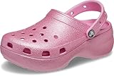 Crocs Women's Classic Platform Glitter Clog, Pink Tweed, 9