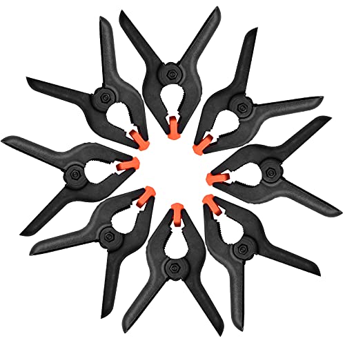 Pinsheng 8 Pièces Pince à ressort en nylon, Jeu de Pince à Ressort Plastique à mâchoires de serrage mobiles, Heavy Duty Pinces à Ressort pour Travaux du Bois et Studio de Photographie Cover