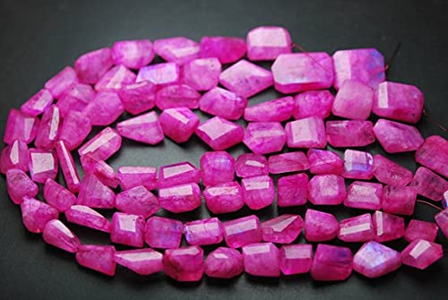 Pierre de lune arc-en-ciel rose en pépites de 12-18mm pour vos bijoux d'été