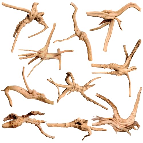 majoywoo Natural Small Driftwood for Aquarium Decor Fish Tank Decorations, Assorted Spider Wood...