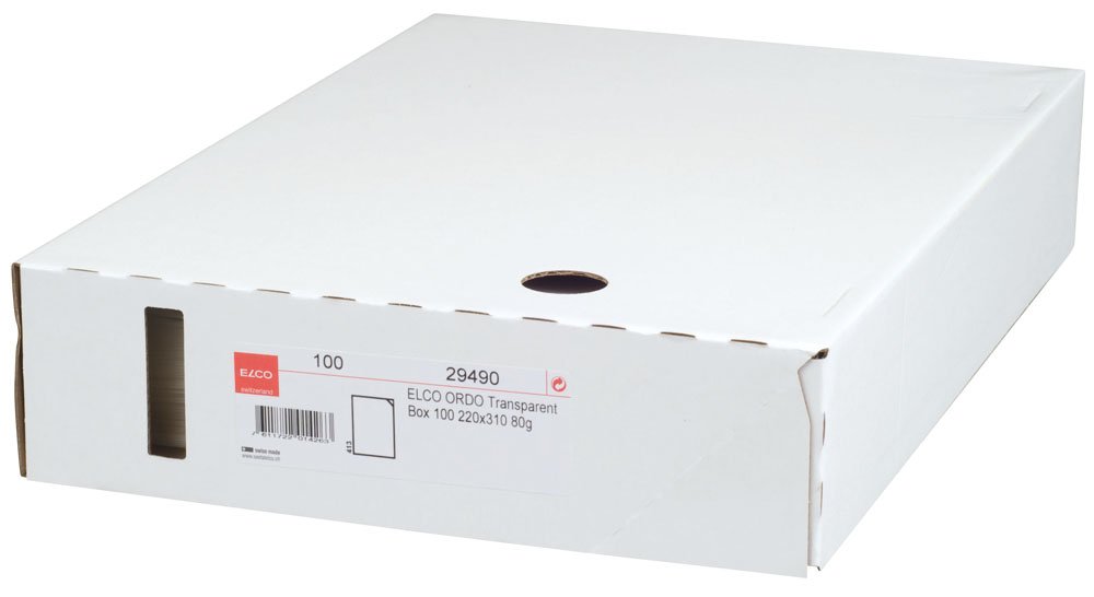 ELCO 29490.14 Ordo Organisationsmappe, 220 x 310 mm, 80 g, weiß/transparent