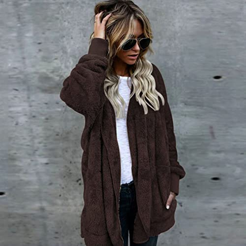 ChicCrate Women's Winter Coat 2025 Sherpa Fleece Shearling Trendy Jackets Warm Clothes Oversized Open Front Cardigan Outwear4
