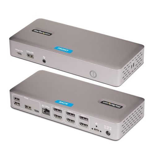 StarTech USB-C Docking Station with Triple 4K Monitors