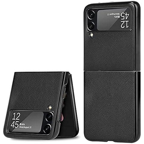 Samsung Galaxy Z Flip 3 5G (2021 Realese) Case,PU Leather + Hard PC Shell Ultra Thin Slim Durable Protective Phone Case Cover for Samsung Galaxy Z Flip 3 5G Cover