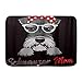 LiminiAOS Tappeto per Tappetino da Bagno, Cane Schnauzer Mom Art, tappetini Decorativi in ​​Peluche con Supporto Antiscivolo