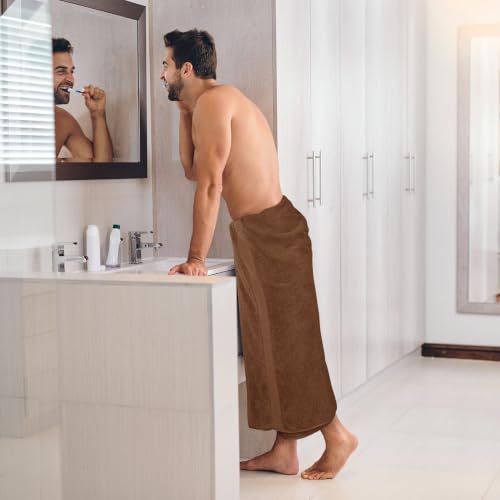 Image of Utopia Towels Jumbo Bath Sheets, 2 Pack, 35x70 in, 600 GSM, Dark Brown | Extra Large Ring Spun Cotton Bath Sheets - Soft, Plush, Quick-Drying, Highly Absorbent, Great for Everyday Use