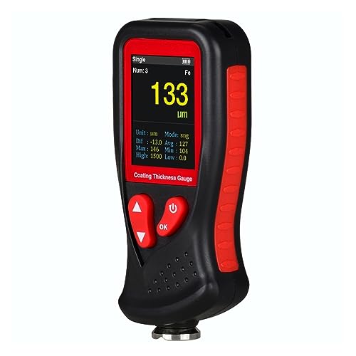 Medidor de grosor de pintura digital para carro, rango 0-1300um, pantalla LCD recargable miniatura 6
