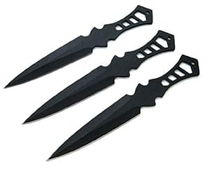 KOSxBO 3er Schwarze Darts Wurfmesser Set