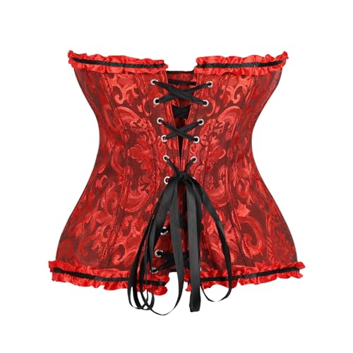 TANGNADE Women Renaissance Corset Top Bustier Lace up Gothic Boned Bustier - image 8