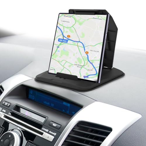 Car Mount for iPad mini Galaxy Yoga Garmin Nuvi iPhone, Dash Car Tablet Holder Fits 4.3'-9.6' iPad GPS Smartphone, Non-Slip Tablet Holder for Cars Dashboard