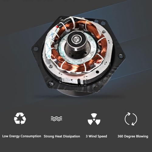 Ventilateur de plafond 90W variable doté d'une oscillation complète à 360 degrés