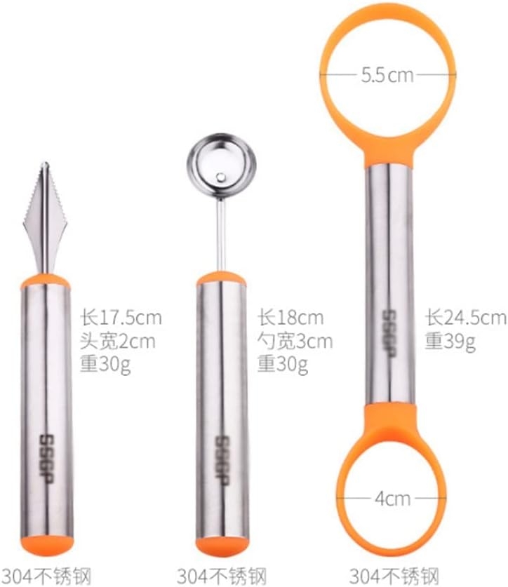 Fruit Tools 7 Piece Set Stainless Steel Tool Watermelon Carving Digging Ball Spoon Potato Peeler