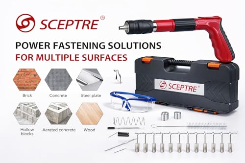 Image of Sceptre High-Pressure Injection Gun Kit | Heavy-Duty Cement, Grout & Adhesive Injector | Full Metal Core, 15 Nozzles, Spring Set & Needle | For Tile Gap Filling, Crack Repair & Industrial Use