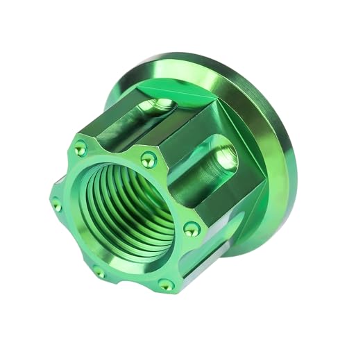 Image of Titanium M6 M8 M10 M12 M14 M16 Flange Bolt Nut Bicycle Motorcycle Rear Axle Car Modification Accessories Pack of 6 (M12 Pitch 1.5mm, Green)