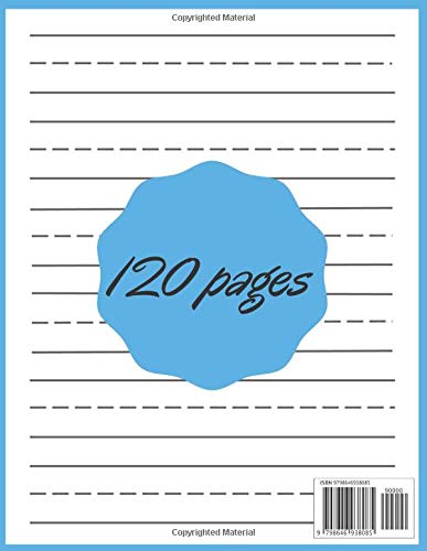 Handwriting practice pape:: notebook for kids to learn to write with dashed lines , 120 pages , 8.5 × 11 inches - Image 2
