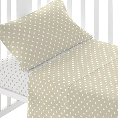 TRAMAS+ Juego Sábanas Cuna 60x120 Cama Infantil Minicunas Set Sabanas 50x80 Algodón Super Suave Ropa Cama - Cuna - 60x120cm, Dots