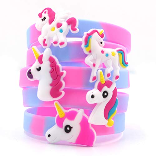 Toyvian Pulseira infantil de unicórnio com desenho animado de crianças, pulseira de silicone para co