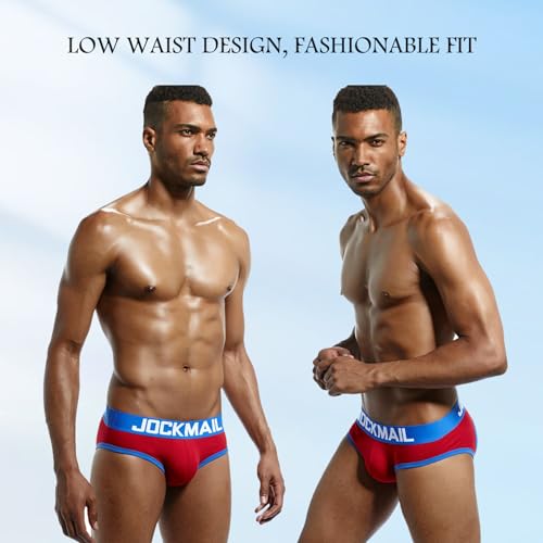 JOCKMAIL 2 Pack Mens Jock strap Underwear Briefs Sexy Open Back Underwear for Gym, Parties, Date Nights2