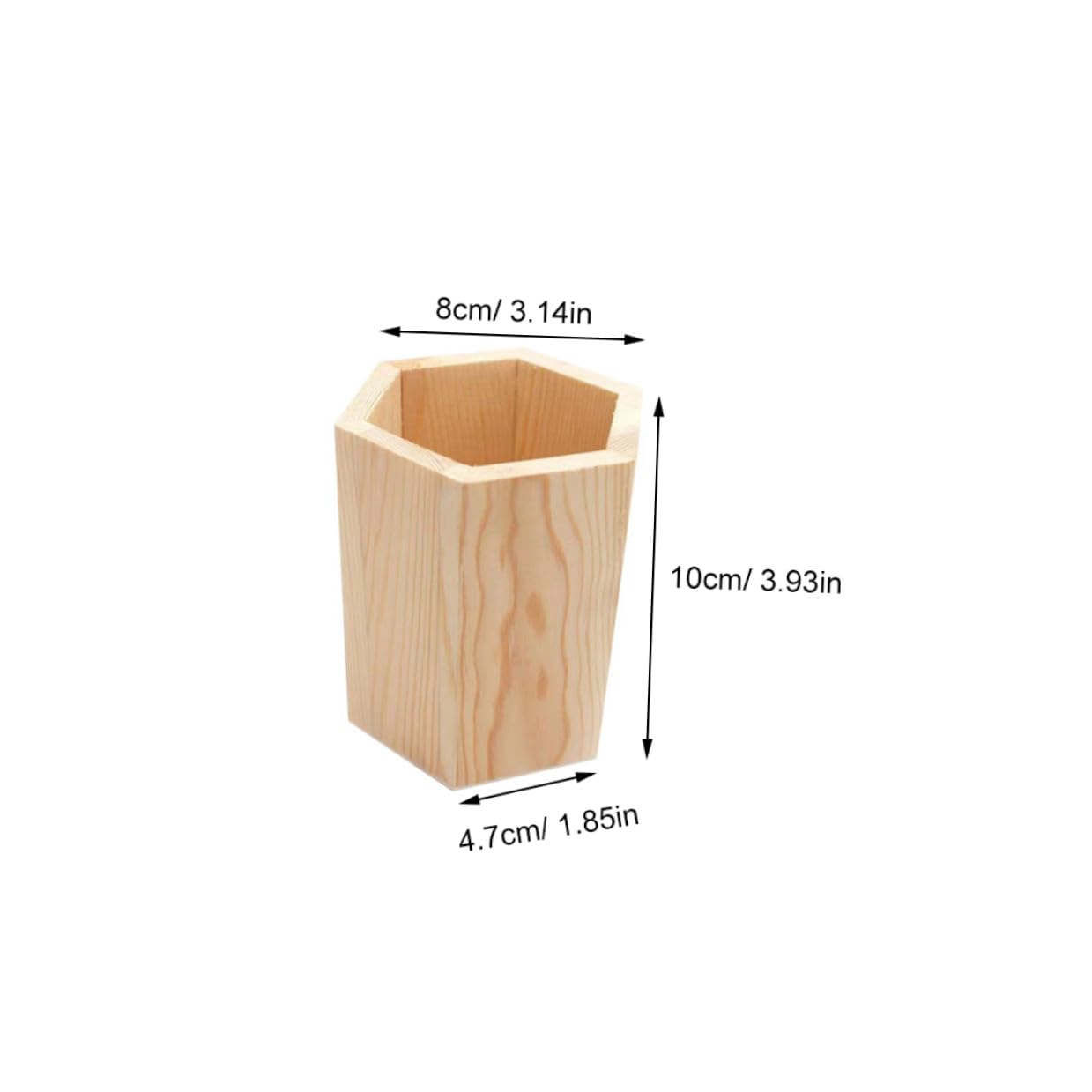 Angoily 8 Pièces Porte Stylo Bois de Pin Pot Multifonction pour Pinceaux Maquillage Rangement Stylos et Accessoires Bureau Organiseur Stable pour Bureau Chambre et Salle de Classe