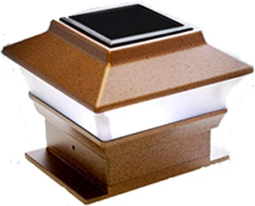 2 Pack Plastic Copper Square Post Deck Fence Mount For Wood Posts (Wood or Composite Posts : must be smaller than 3-13/16