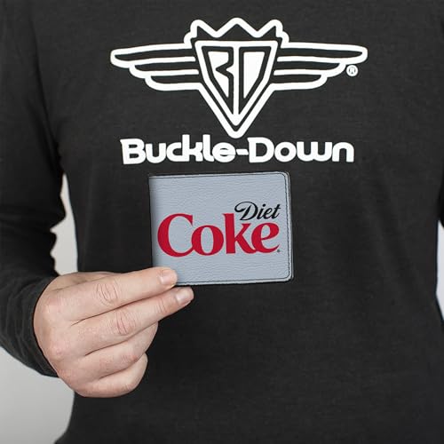 The Coca-Cola Company Wallet, Bifold, Diet Coke Logo Light Gray Black Red, Vegan Leather3