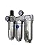 SUPER HEAVY DUTY HIGH FLOW AIR FILTRATION SYSTEM, 2 STAGE PARTICULATE FILTER PLUS OIL REMOVING COALESCING FILTER COMBINATION (3/4" NPT, MANUAL DRAIN)