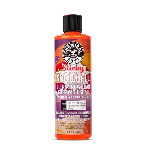 Chemical Guys, Sticky Snowball Ultra Snow Foam Wash Soap, Cherry, 16 oz - image 1