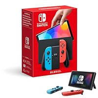 Nintendo Switch – OLED Model w/Neon Red & Neon Blue Joy-Con (HK Version + Adapter Plug)