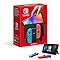 Nintendo Switch – OLED Model w/Neon Red & Neon Blue Joy-Con (HK Version + Adapter Plug)