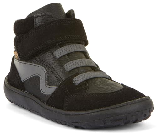 Froddo Zapatillas de piel con tiras de de media altura + membrana TEX + incrustaciones textiles a elegir el color s.A G3110265, Negro , 32 EU