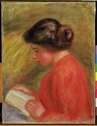 Affiche Renoir La Fille en rouge lisant pour la décoration du salon et chambre