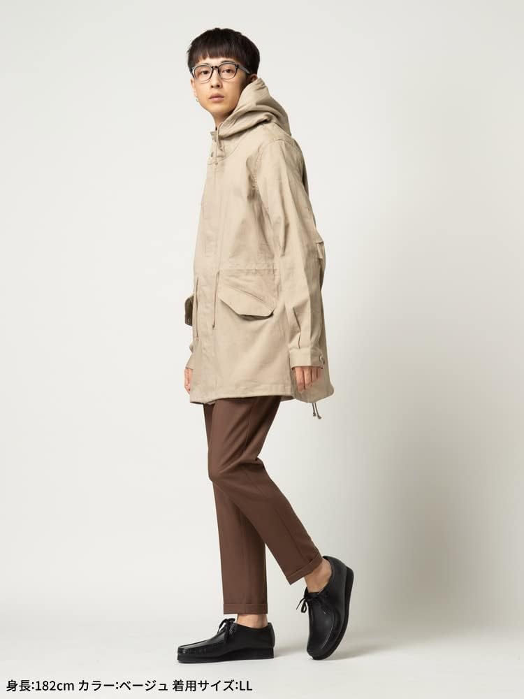 Amazon | [ナイラス] ストレッチツイル フード フルジップ モッズ