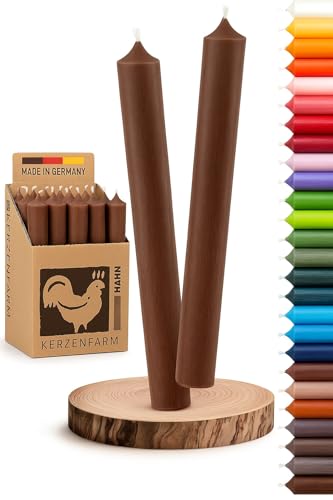 Stabkerzen 10 Stück Tafelkerzen durchgehend gefärbt Spitzkerzen für...