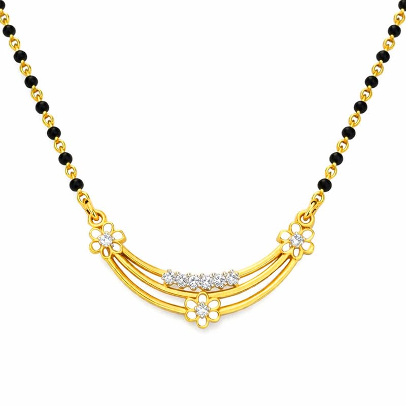 14K/18K Yellow/Rose/White Gold And Diamond Mangalsutra for Women-image-36