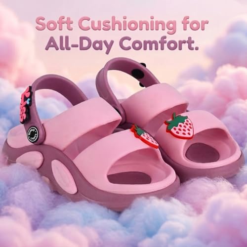 Image of Foot Trends Soft EVA Kids Sandals | Lightweight with Adjustable Strap | Soft Cushioning Sandals for Kids Boys and Girls