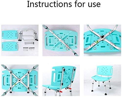 Taburete de ducha regulable Home Essentials de aluminio con asiento acolchado 3