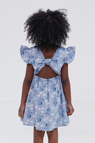 Bluey Floral Chambray Skater Dress Infant to Big Kid3