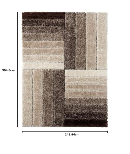 Image of Carpet for Hall | Carpet for Living Room |8X10 FEET Rugs for Bedroom | Carpet | Rug for Living Room | Carpet & Rugs for Home Decor | Carpet for Bedroom Floor (Luxury BeigeBrown)