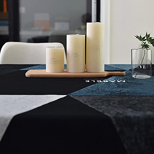 Nappe rectangulaire imperméable et anti-taches pour table de fête extérieure