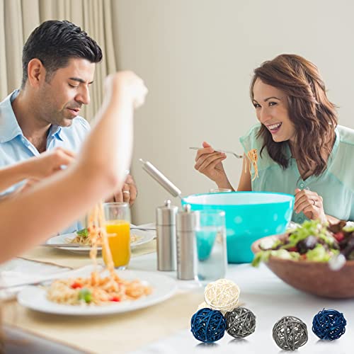 30 Pieces Decorative Balls For Bowl Centerpiece Wicker Rattan Balls 1.8 Inch White Gray Blue Balls Decor Vase Filler Orbs Spheres Bowl Fillers Home Decor Coffee Table Decorations For Craft, Party #TOP6