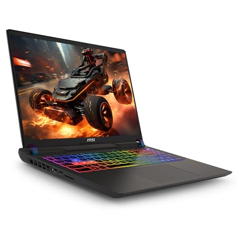 Image of MSI Vector 16 HX AI Gaming Laptop, Intel Ultra 7-255HX, 64 GB DDR5 RAM, 2 TB PCIe SSD, 16 inch FHD+ (1920x1200) 144Hz Display, Nvidia G-Force RTX 5070Ti, 24 Zone RGB Keyboard, W11 Pro, Cosmo Gray