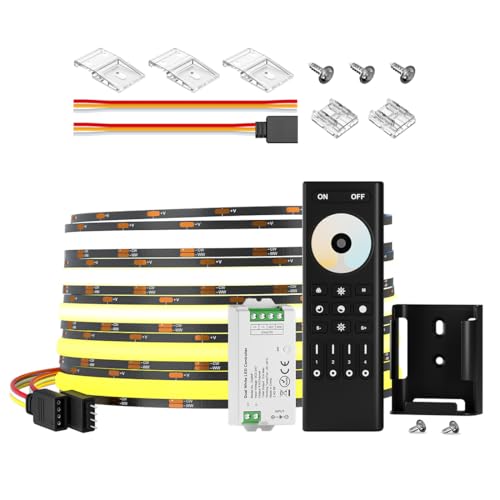 Tira LED IP66 CCT COB 16.4FT 640LED/m Kit Control RF miniatura 1