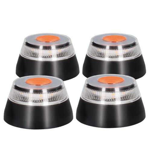 PMK GRUPO Luz Emergencia Coche Homologado DGT con Geolocalización | Luz avería coche [Visibilidad 1 Km] Baliza V16 con GPS y Base Imantada | 4 Unidades