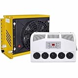 Genérico Aire Acondicionado Eléctrico de 12 V/24 V Refrigeración Máquina Integrada Aire Acondicionado de Estacionamiento para Vehículos Recreativos Camiones Vehículos de Construcción,Amarillo,24V