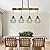 Dining Room Light Fixture Hanging for Modern Farmhouse 4-Lights Kitchen Island Lighting,Modern Chandelier Over Table Linear Chandeliers Black Rustic Wood Ceiling Pendant Light Fixtures