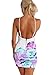 Gasion Women Slim Summer Floral Print Gallus Sleeveless Backless Dress (Small, White)